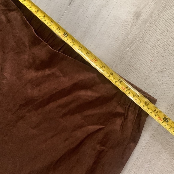 NWT J. Jill Linen Kona‎ Stretch Brown Straight Leg Trousers summer career 4X - Picture 11 of 13